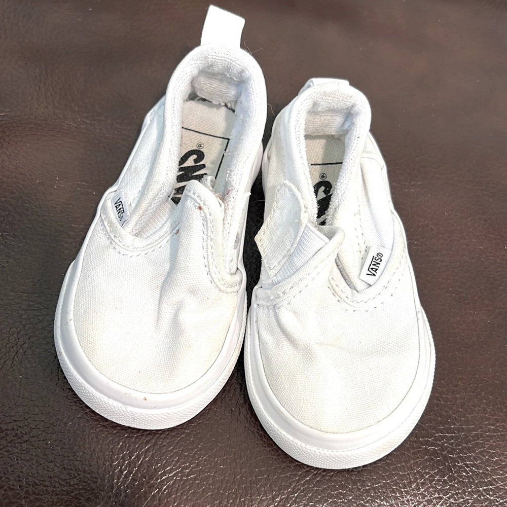 Toddler White Vans